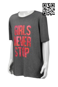 T673 custom-made t-shirt style design LOGOT shirt style girls imitation sequin print T-shirt style T-shirt manufacturer